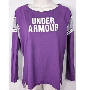 Under Armour‎ Shirt Women Small Purple Long Sleeve Heatgear Gym